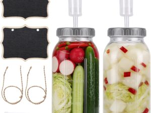 Barattoli Fermentazione 2L in Vetro, 2 Pezzi