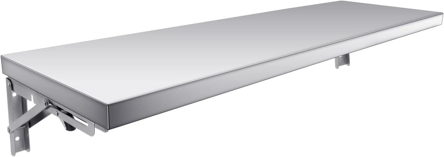 TAIMIKO Scaffale Parete Acciaio Inox Pieghevole