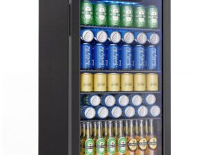 EUHOMY Mini frigo bevande 126 lattine, nero