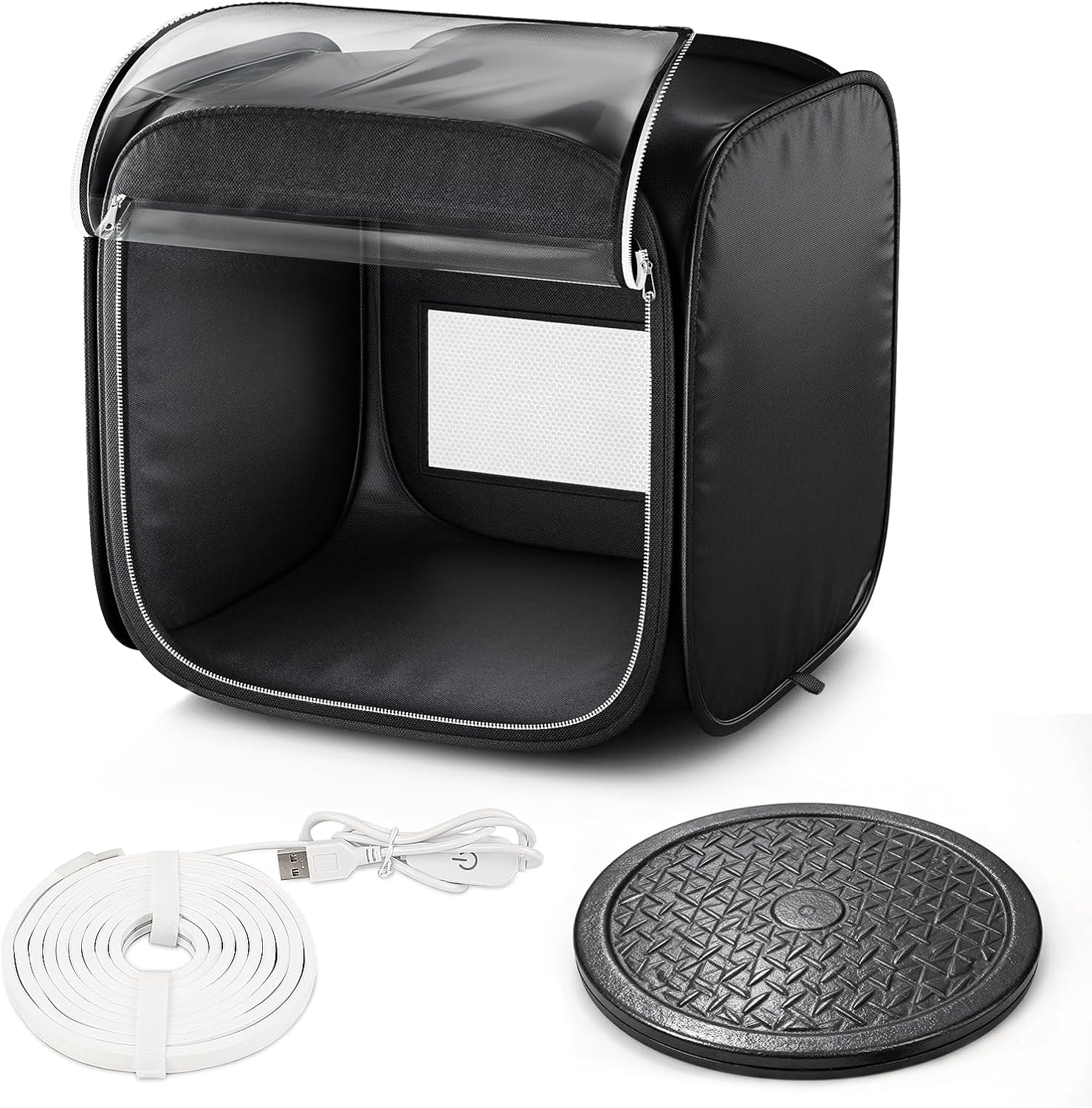 Cabina spray portatile per aerografo SAL 48x48 cm con LED