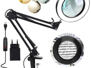 Lampada con lente 10x e luce regolabile - Kevsuvqin