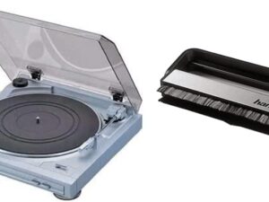 Denon DP-29F Giradischi Silver + Spazzola Hama
