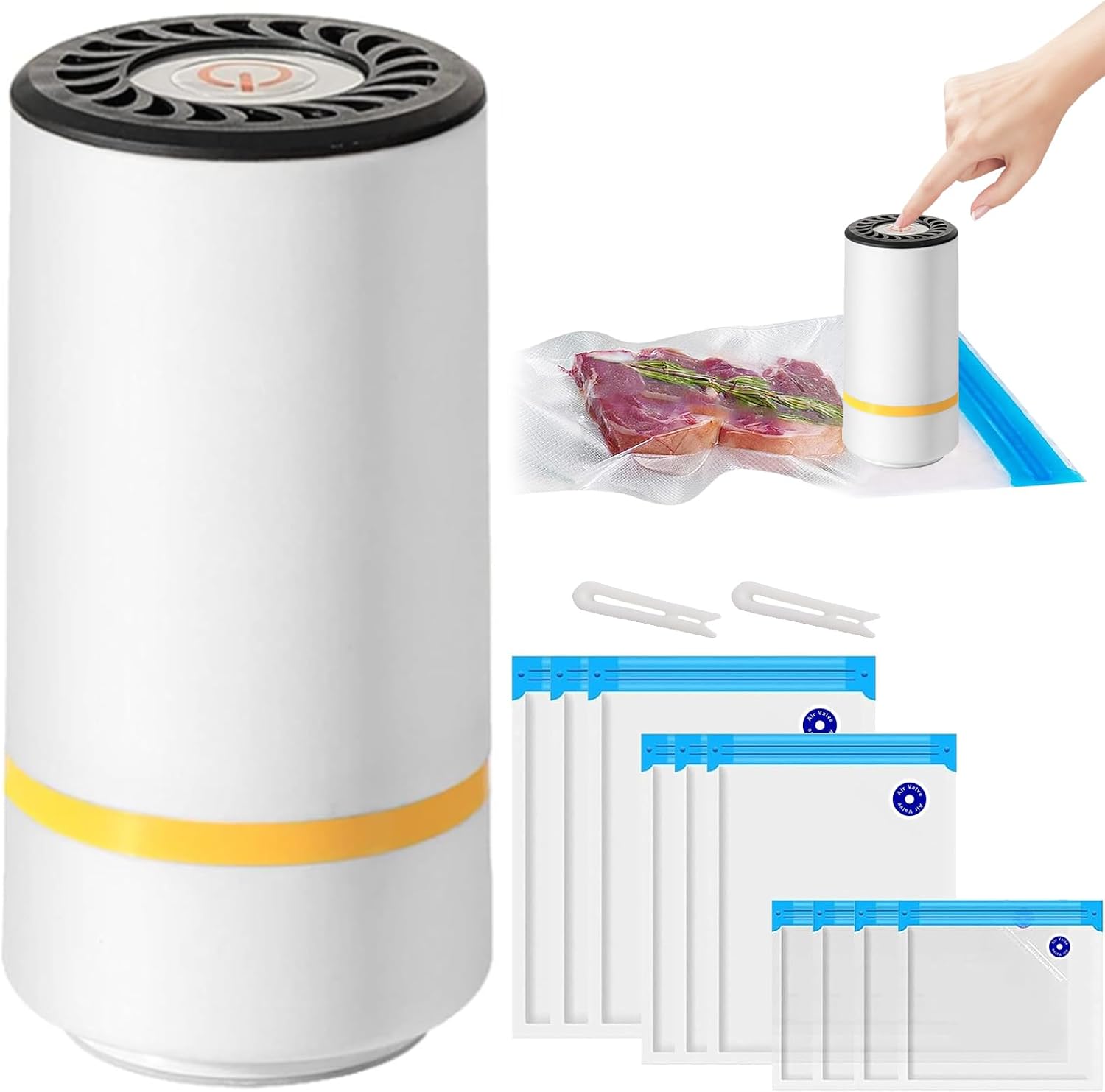 Mini Macchina Sottovuoto Portatile USB con 10 Sacchetti