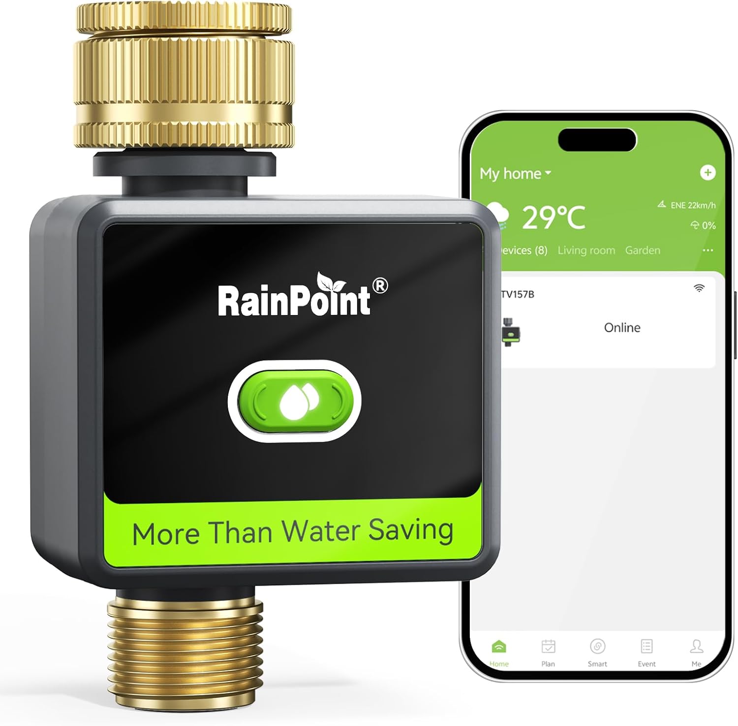 Centralina Irrigazione WiFi RAINPOINT con attacco ottone