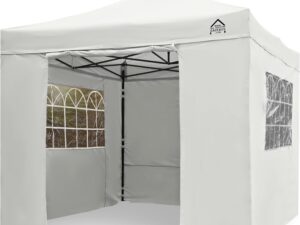 Gazebo Pop-up 3x3m Impermeabile 4 Pareti - Bianco