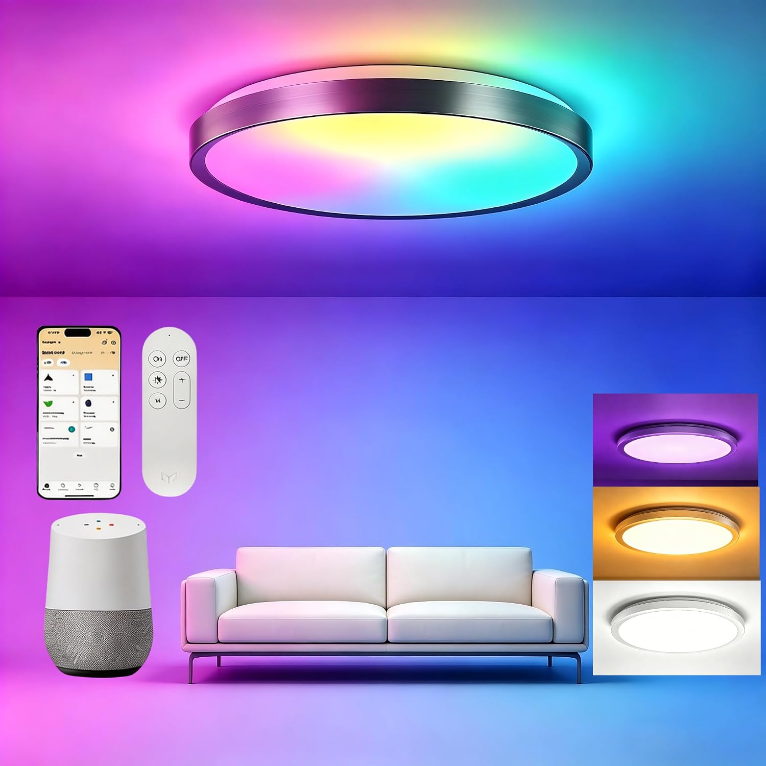 Yeelight Plafoniera LED Smart RGB 50W 3000lm