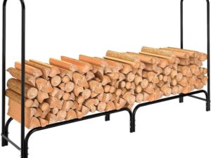 BAKAJI Portalegna in metallo 200x36x115 cm - Interno/Esterno