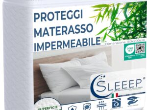 Coprimaterasso Matrimoniale Impermeabile 160x200 in bambù