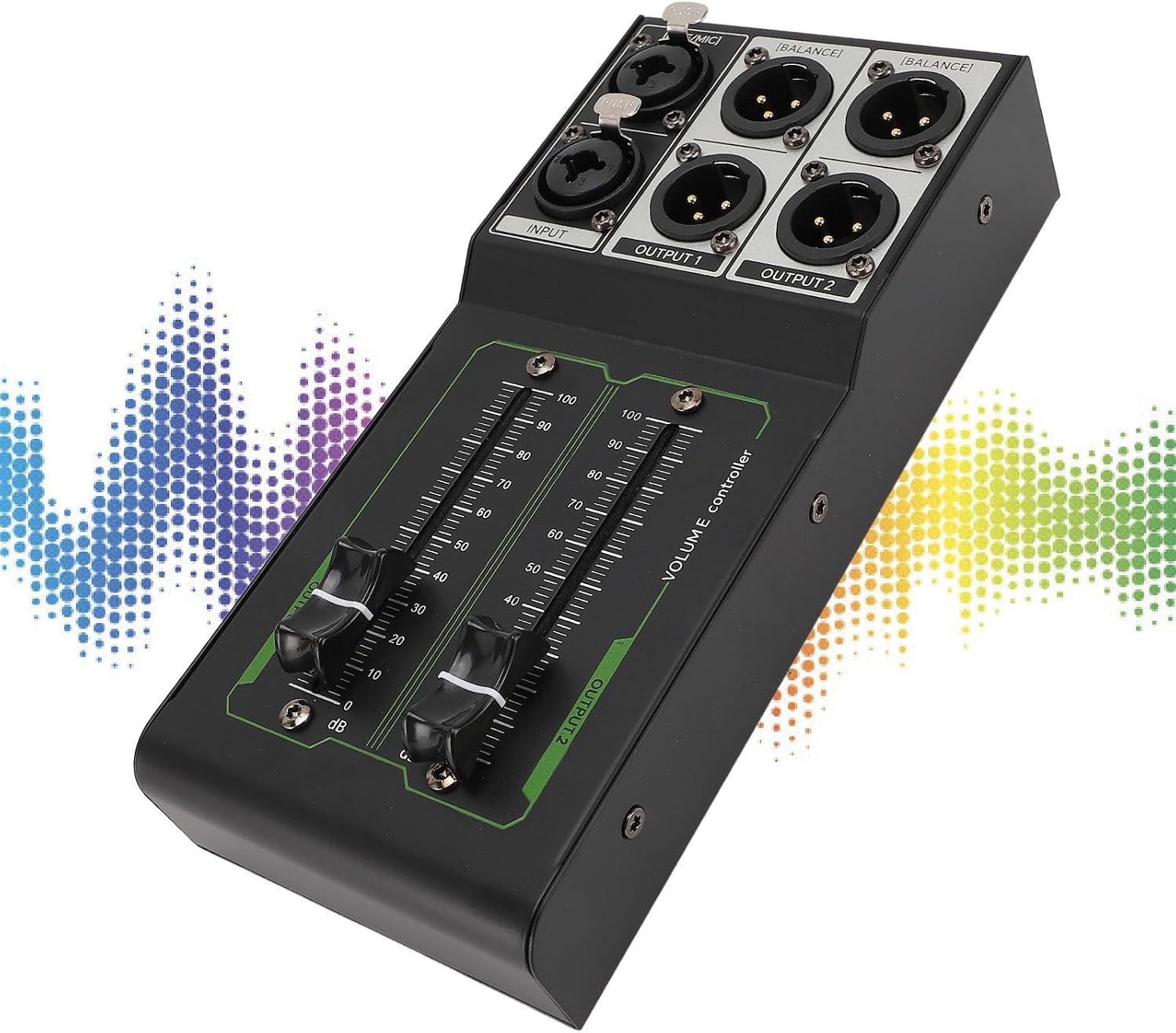 Controller volume passivo XLR per monitor studio, 2 uscite