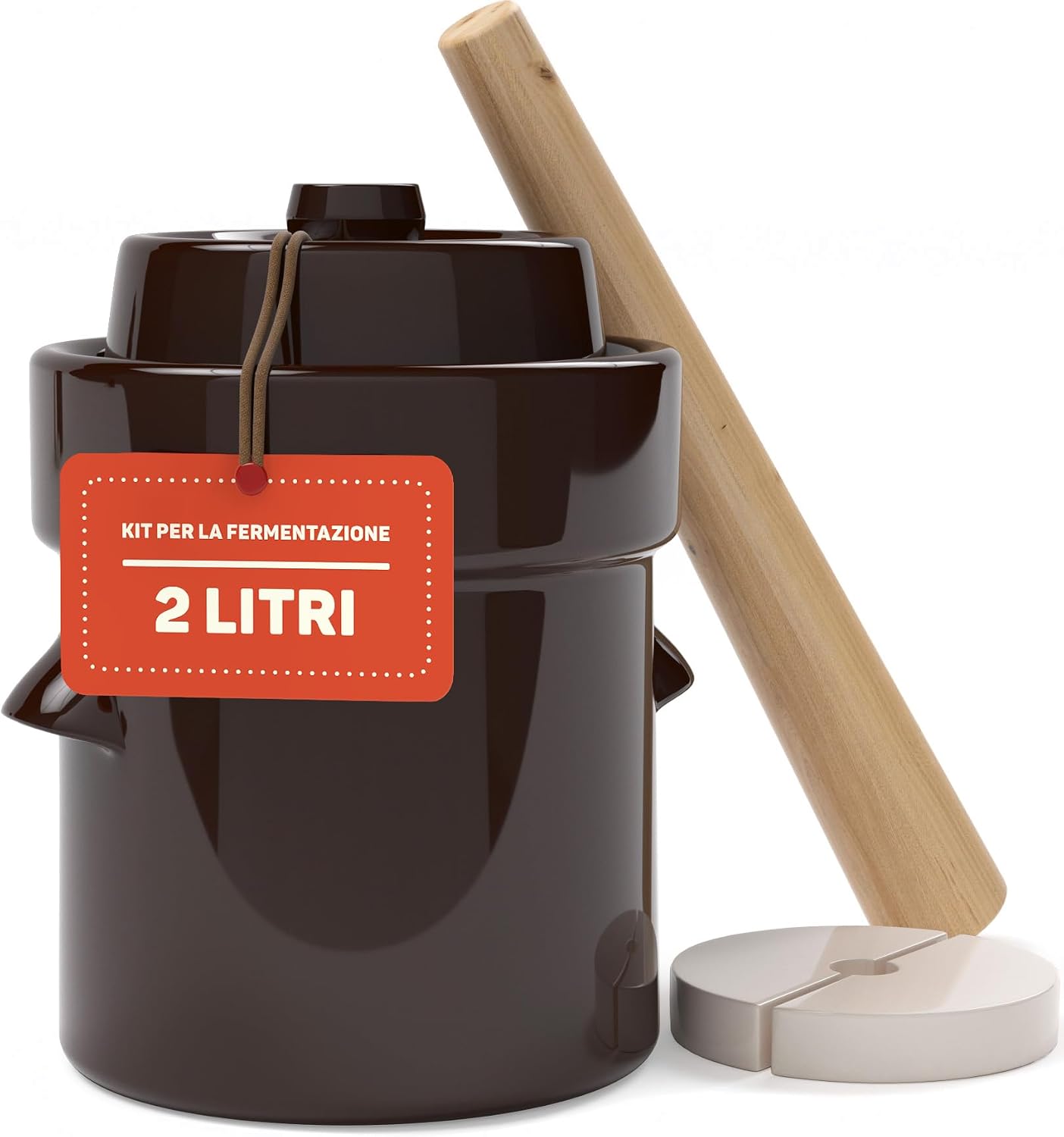 Barattolo fermentazione ceramica 2L con pesi - Kenley