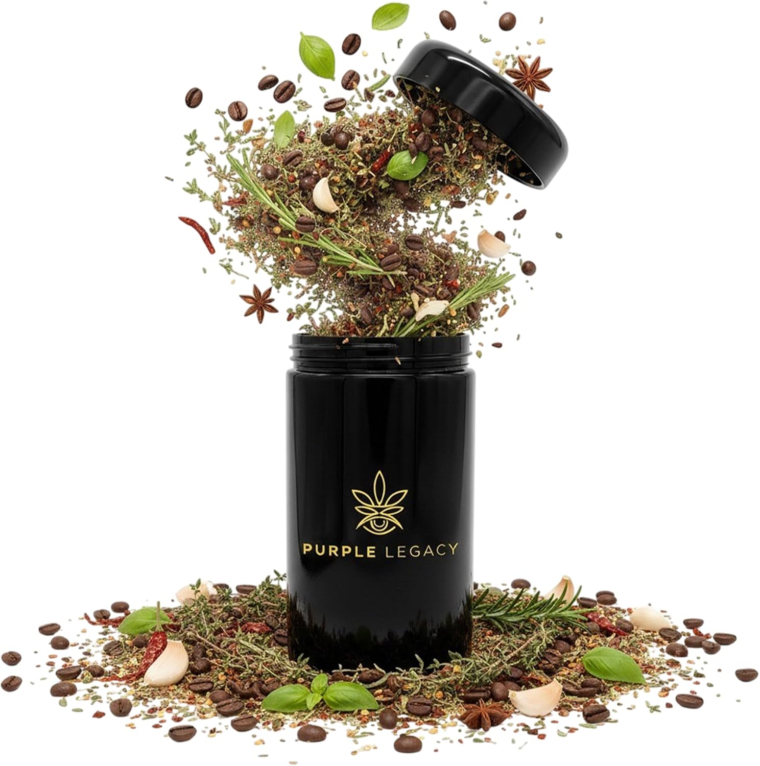 Barattolo UV 500ml per erbe e tè | Purple Legacy