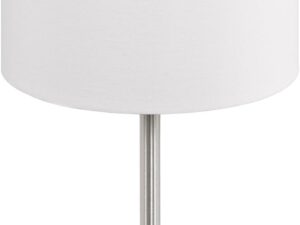 Eglo Pasteri, lampada da tavolo tessile in nichel opaco