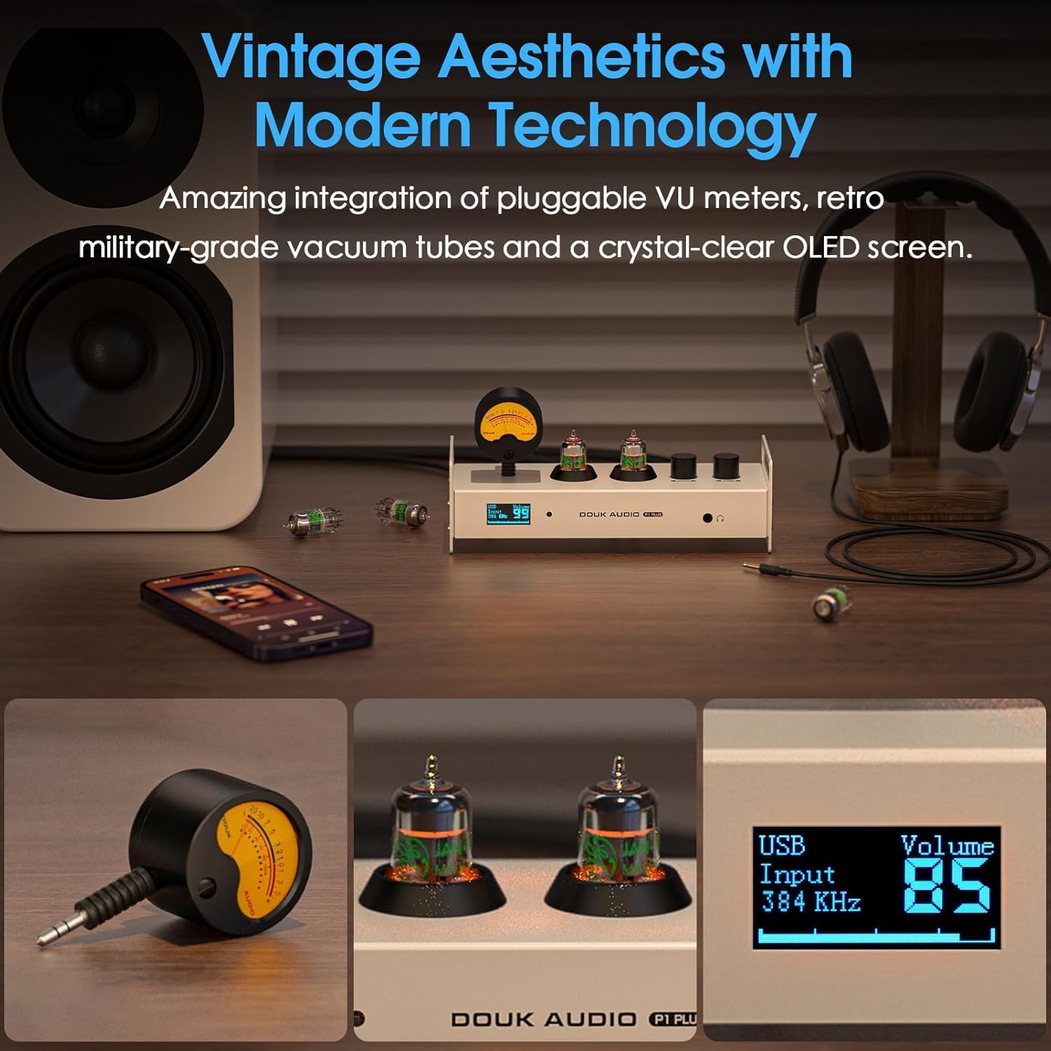 Douk Audio P1 Plus + cavi RCA Premium: Preamplificatore valvolare con DAC