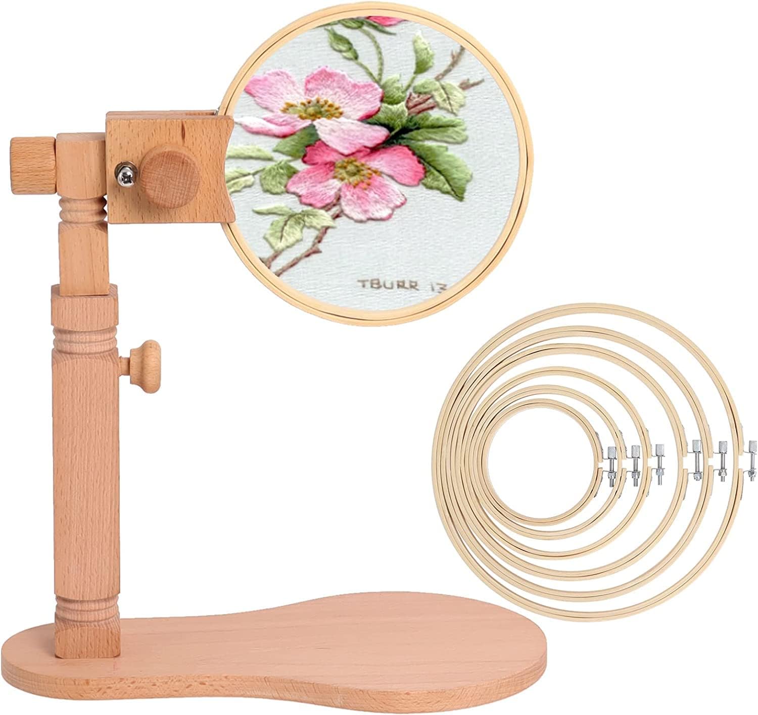 Supporto per Punto Croce in Legno Regolabile Poweka