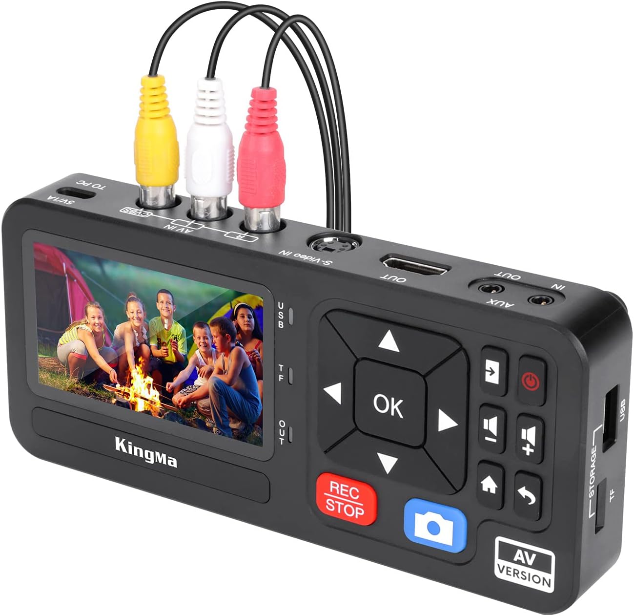 King Ma Digitalizzatore Video VHS 1080P con schermo 3"