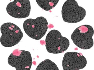 10 diffusori in pietra lavica a forma di cuore - Aromaterapia