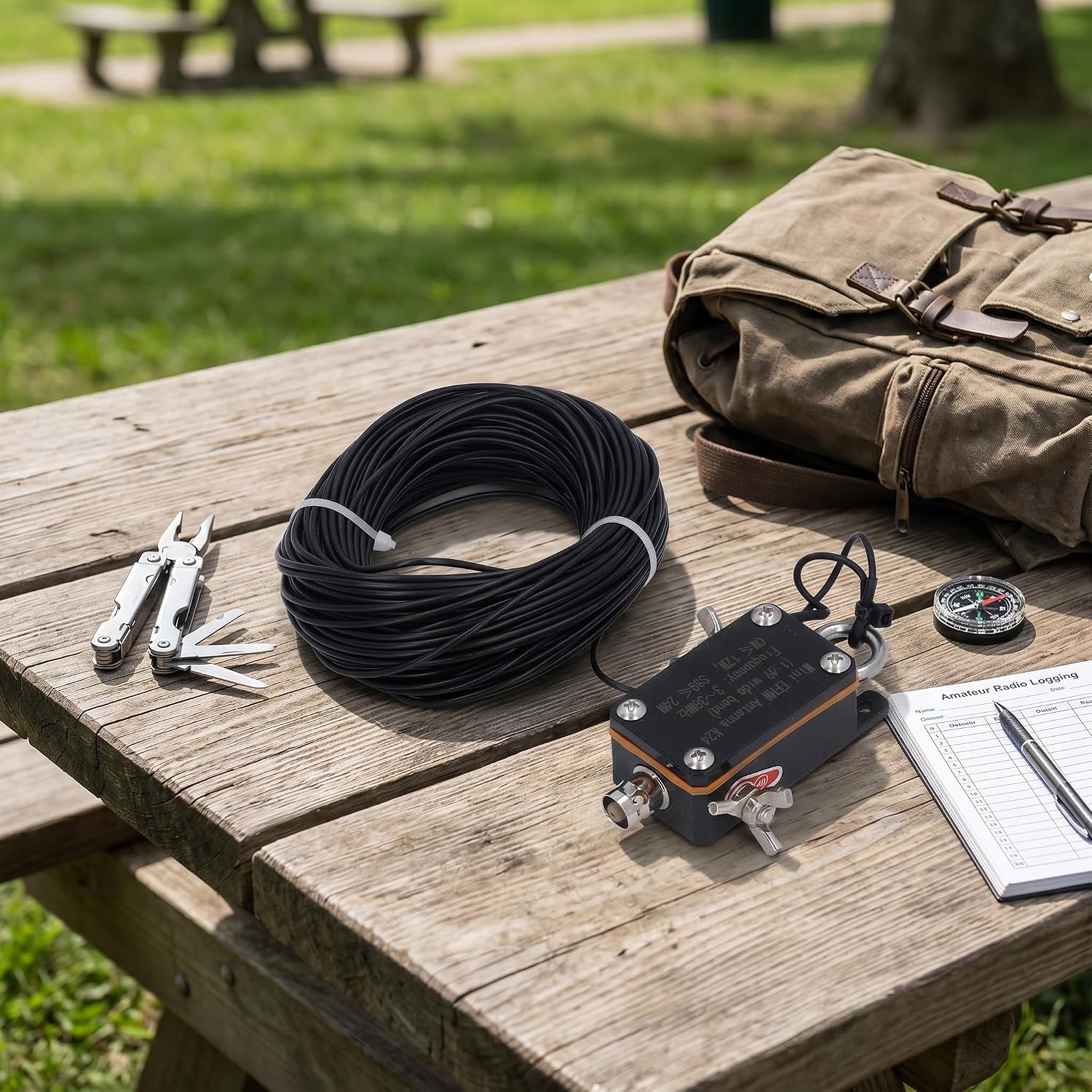 Antenna Onde Corte 3-30 MHz Mini EFHW Balun 1:49 Portatile