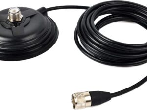 Base magnetica antenna HF/VHF/UHF 110 mm con cavo RG58