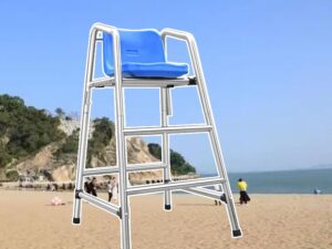Sedia da Bagnino Regolabile in Acciaio Inox - Ideale per Sicurezza e Visibilità