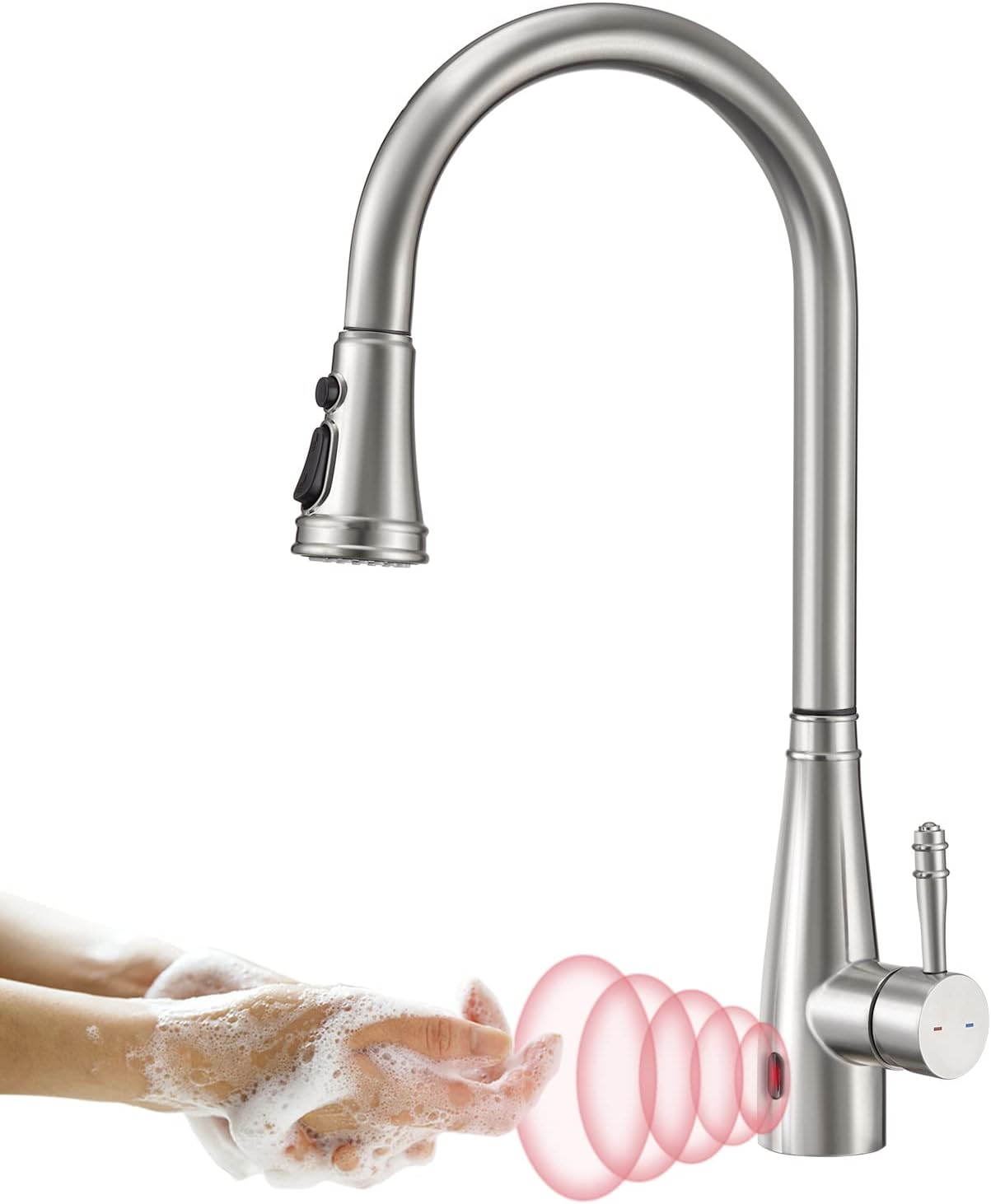 Rubinetto Cucina Sensor Touchless Yuanny con Doccetta Estraibile