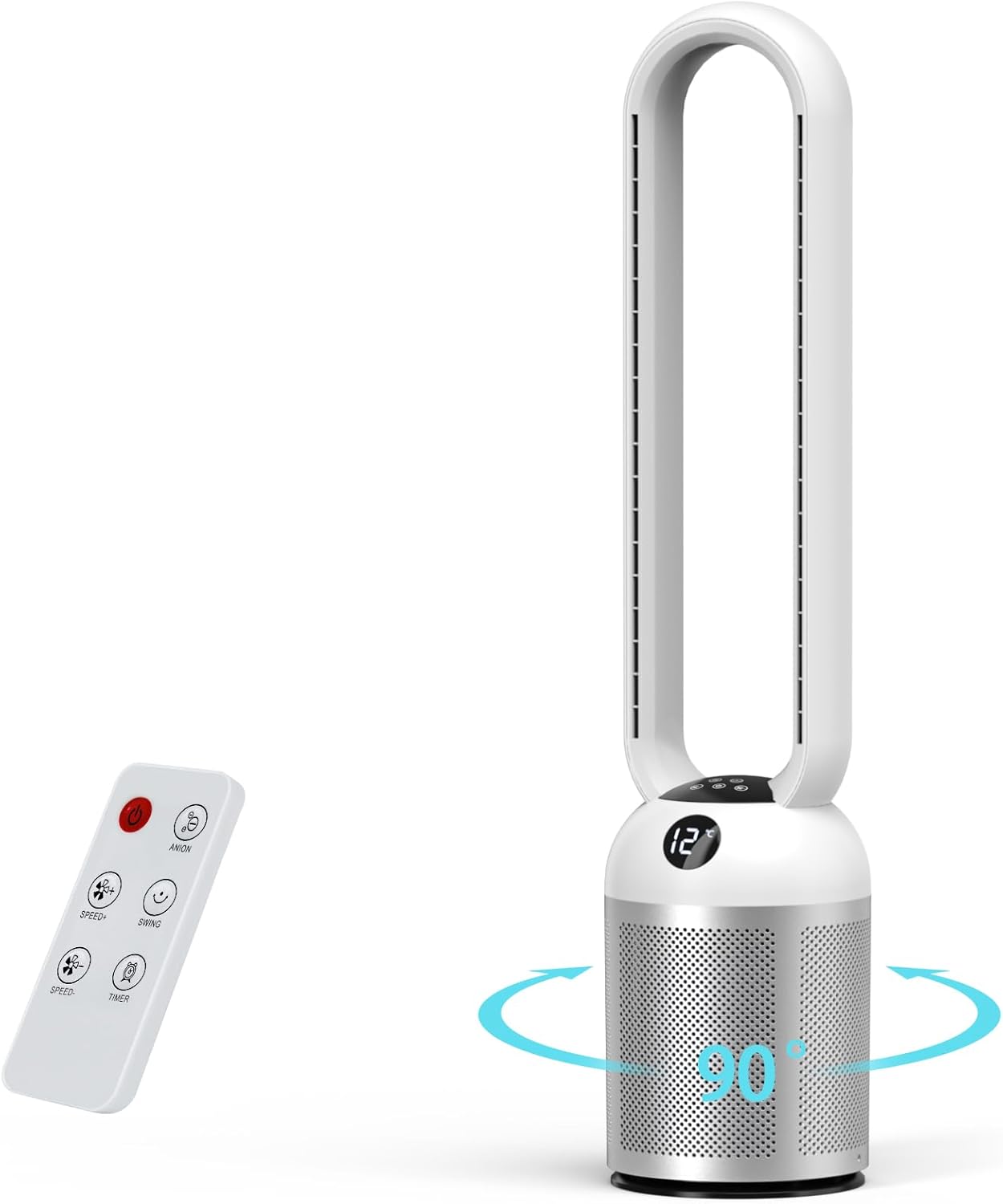 YAZEKY Ventilatore torre 24 velocità, silenzioso e oscillante