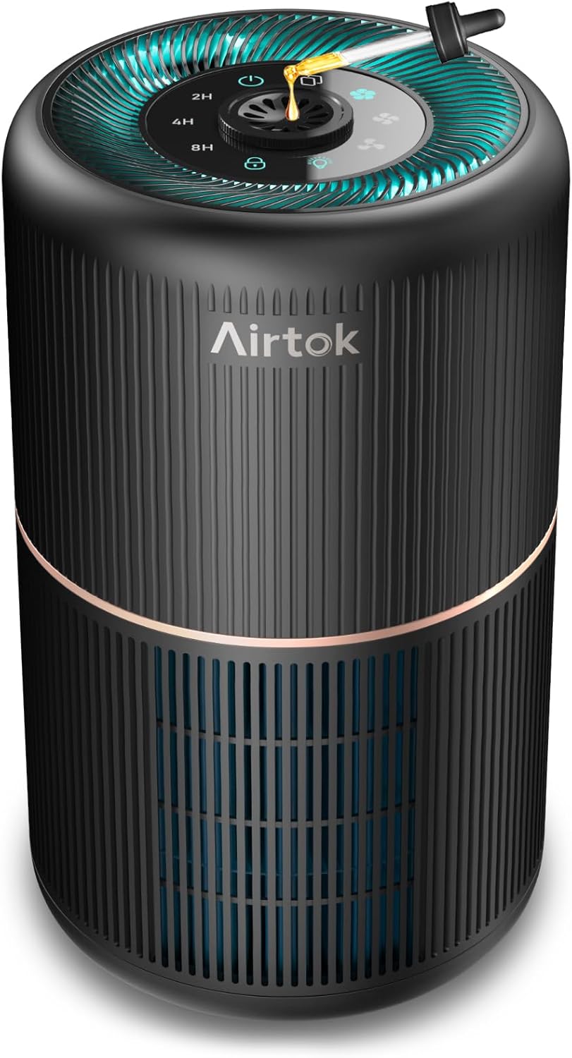 Purificatore Aria AIRTOK H13 HEPA, 25dB, 35m²