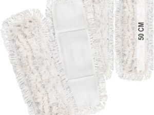 com-four® Panni Microfibra Lavapavimenti - 4 Pezzi Bianco 50 cm