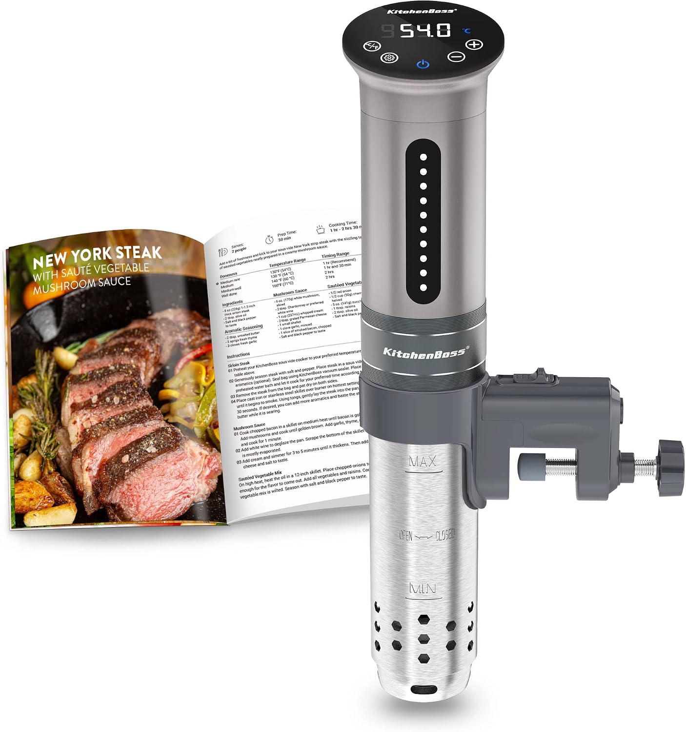 KitchenBoss Sous Vide Roner Professionale IPX7 - Argento