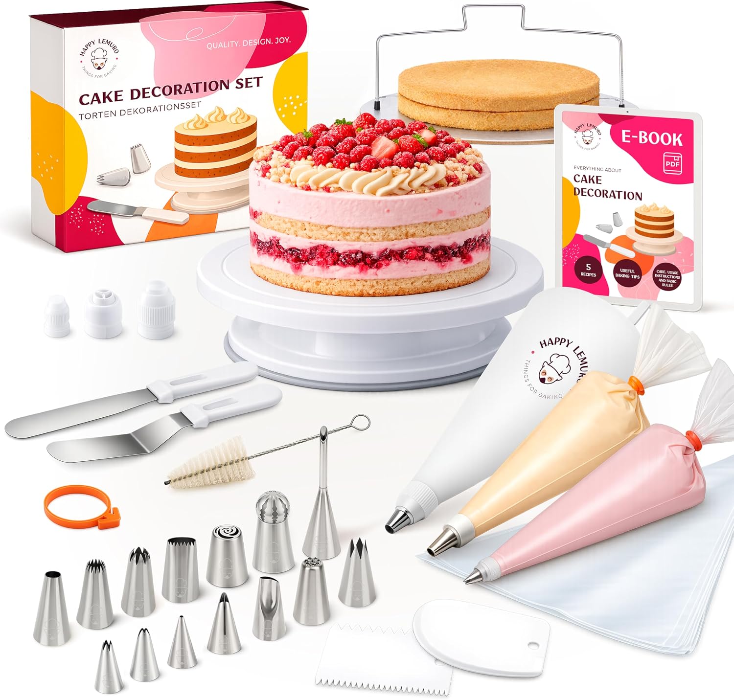 Kit Decorazione Torte Happy Lemuro: accessori per pasticceria