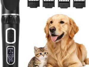 CGOLDENWALL Tosatrice Cani Senza Fili, 3 Velocità + Kit Completo