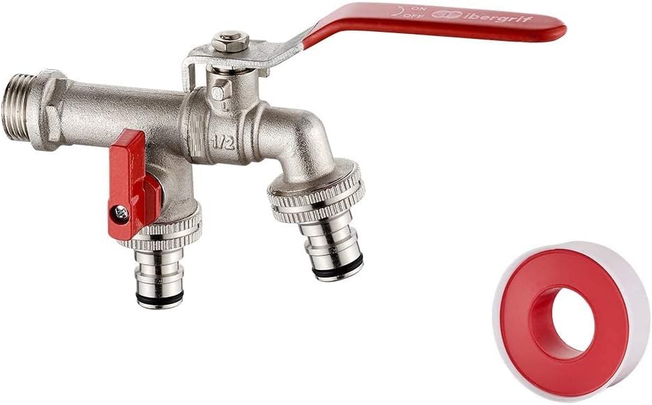 Ibergrif M22203 Rubinetto Giardino Doppio Antigelo