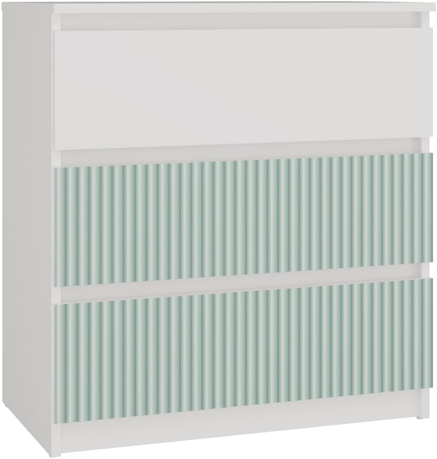 Cassettiera Malwa M3 CDF - Bianco/Menta | 3 Cassetti