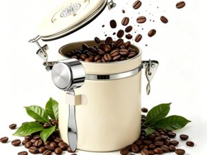 Barattolo caffè acciaio inox 1.2L con valvola CO2