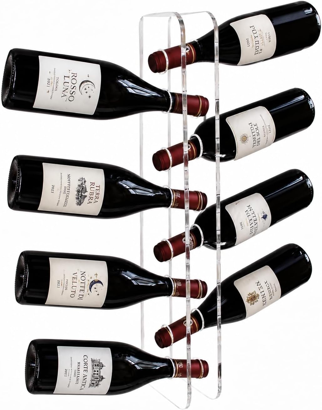Agplex Cantinetta Vino Da Parete in Acrilico - 6 Bottiglie