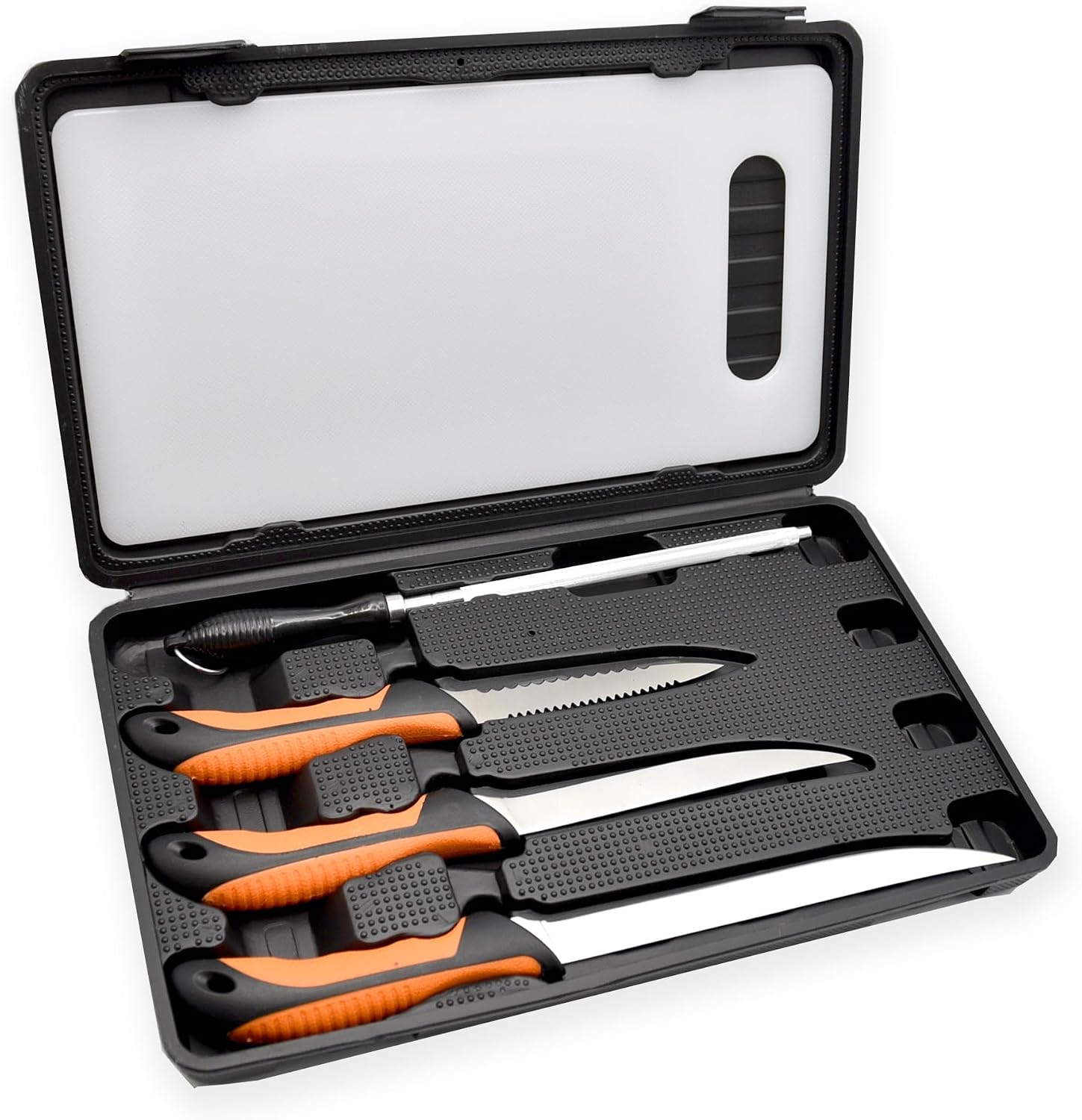 NAMAKA Set Coltelli Pesca Pro - 3 Coltelli + Tagliere e Custodia