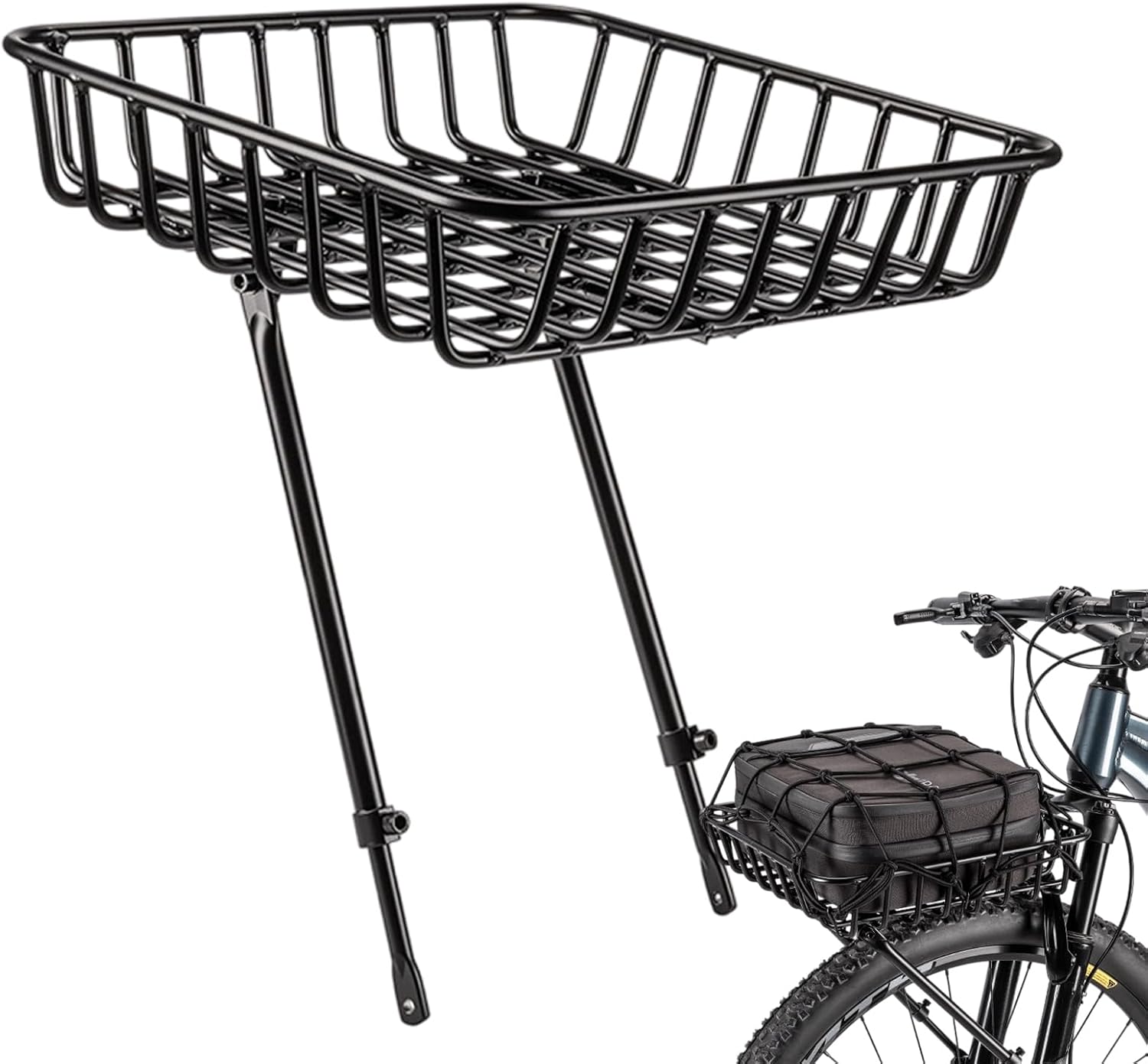 Cestino Portapacchi Bici Alluminio - Grande Capacità