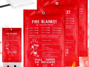 Kit 3 coperte antincendio in fibra di vetro 100x100 cm