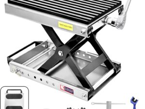 Cric moto professionale 680 kg con cuscinetti in gomma