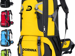 Zaino Trekking 60L Impermeabile DORNNA per Outdoor e Viaggi