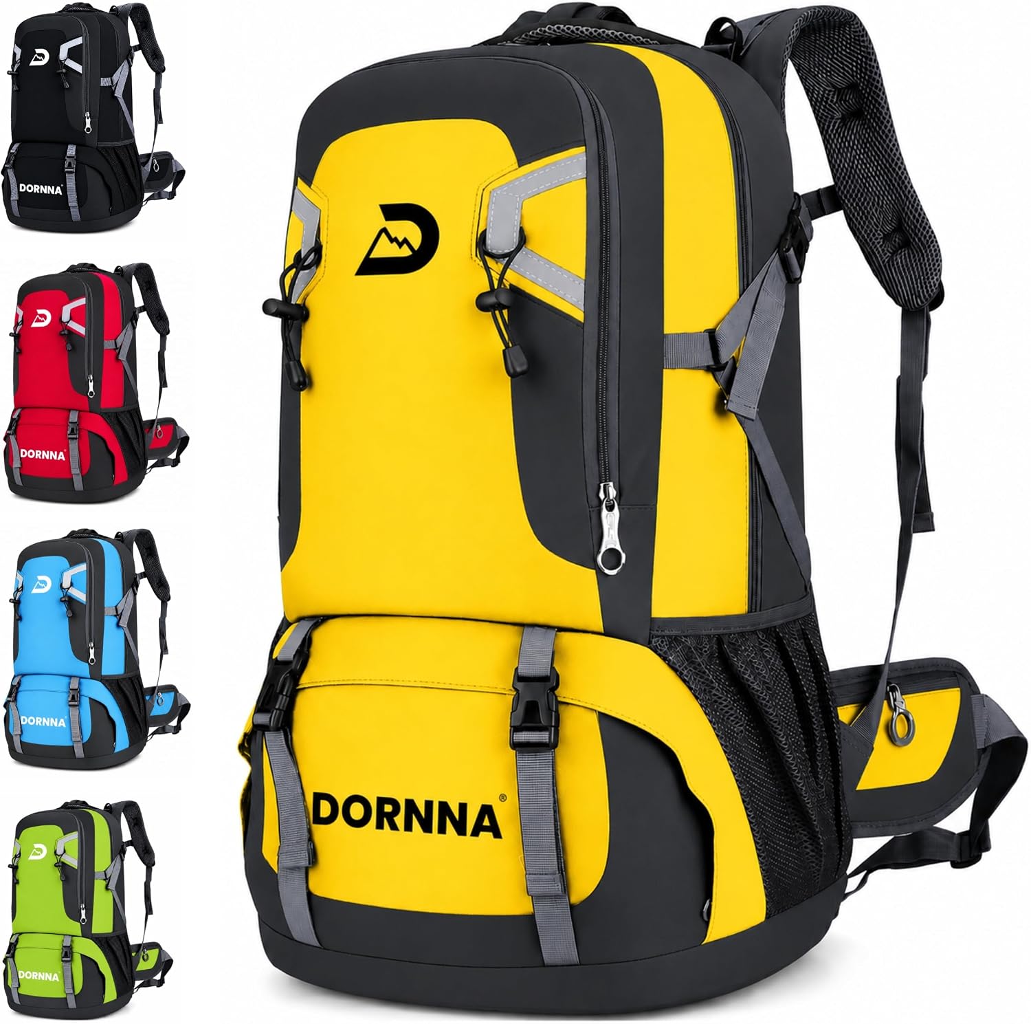 Zaino Trekking 60L Impermeabile DORNNA per Outdoor e Viaggi