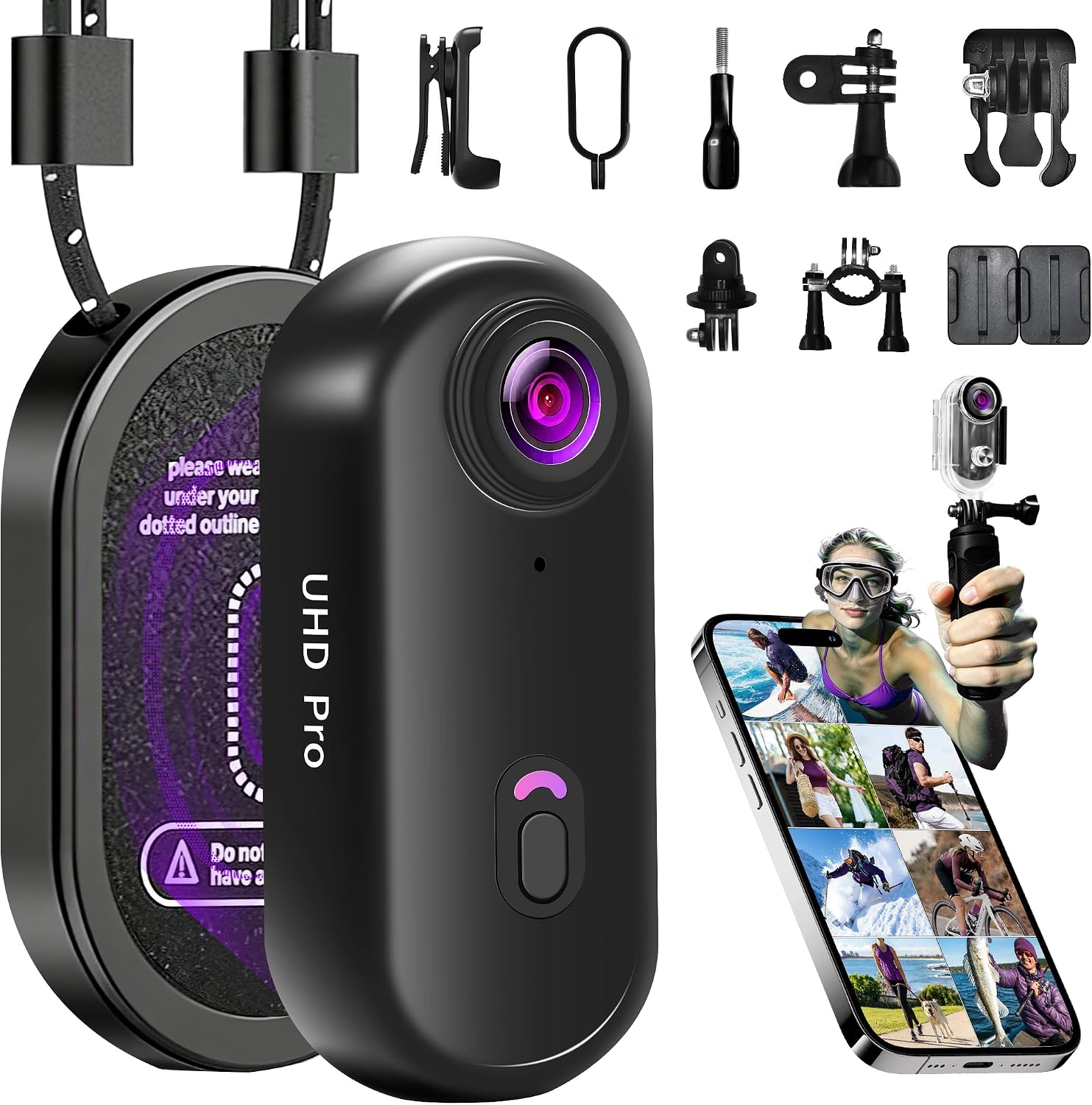 Action Cam 4K WiFi 360° Impermeabile 30M - Nisanuki