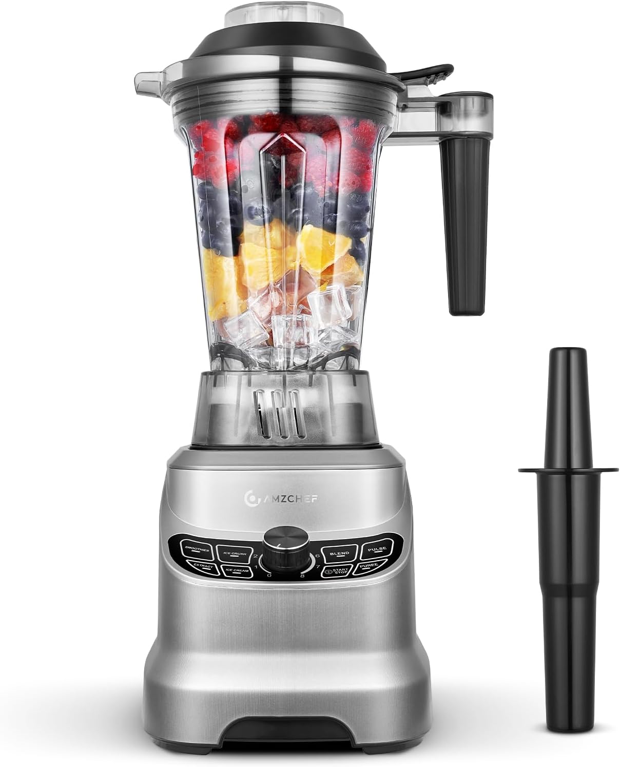 AMZCHEF Frullatore 1800W Multifunzione 8 Velocità