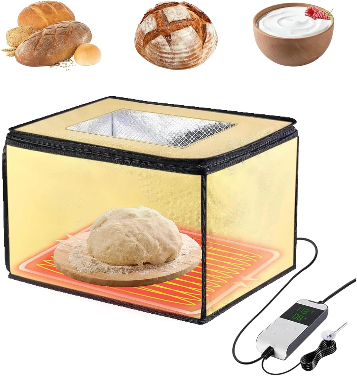 Scatola lievitazione pane elettrica con timer e riscaldamento