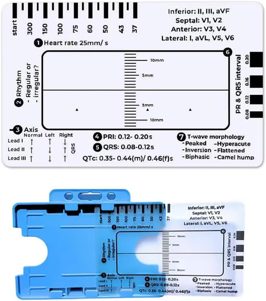 Righello ECG 7 passi NHQZ per analisi tracciato cardiaco