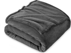 FARFALLAROSSA Pile Flanella Coperta Morbida Grigio Scuro