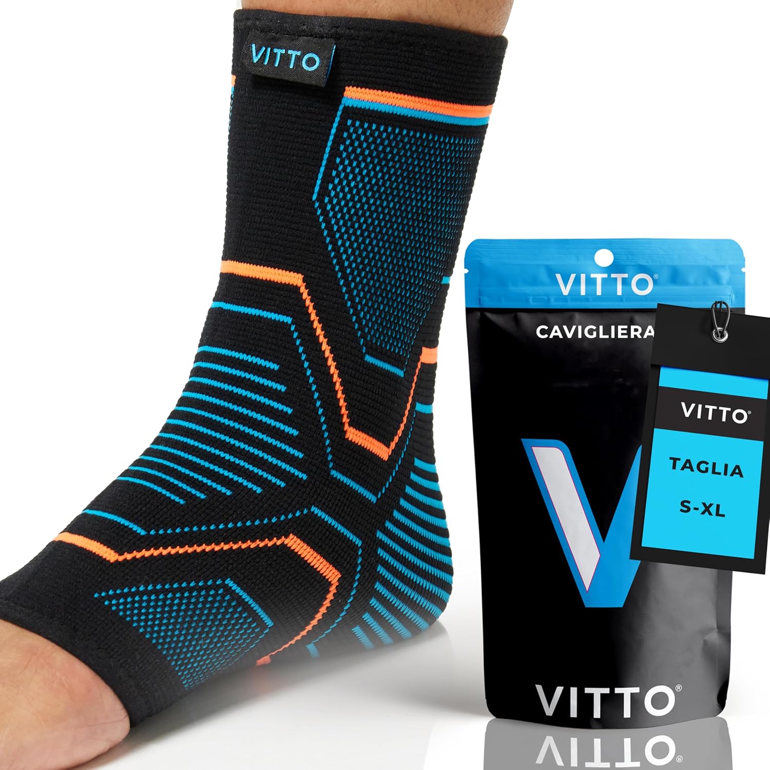 VITTO Cavigliera Ortopedica L - Supporto per Caviglie Deboli
