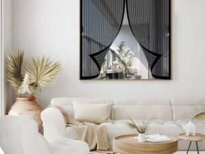 Tenda magnetica zanzariera 69x143cm per porte finestre