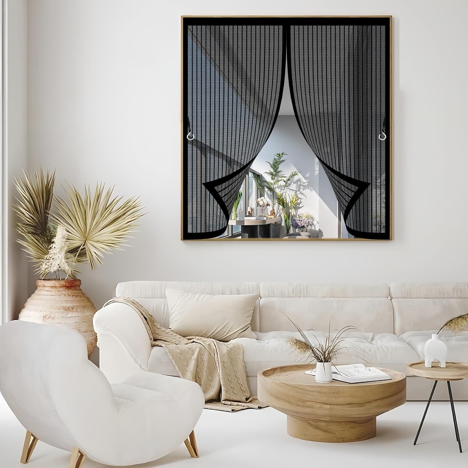 Tenda magnetica zanzariera 69x143cm per porte finestre