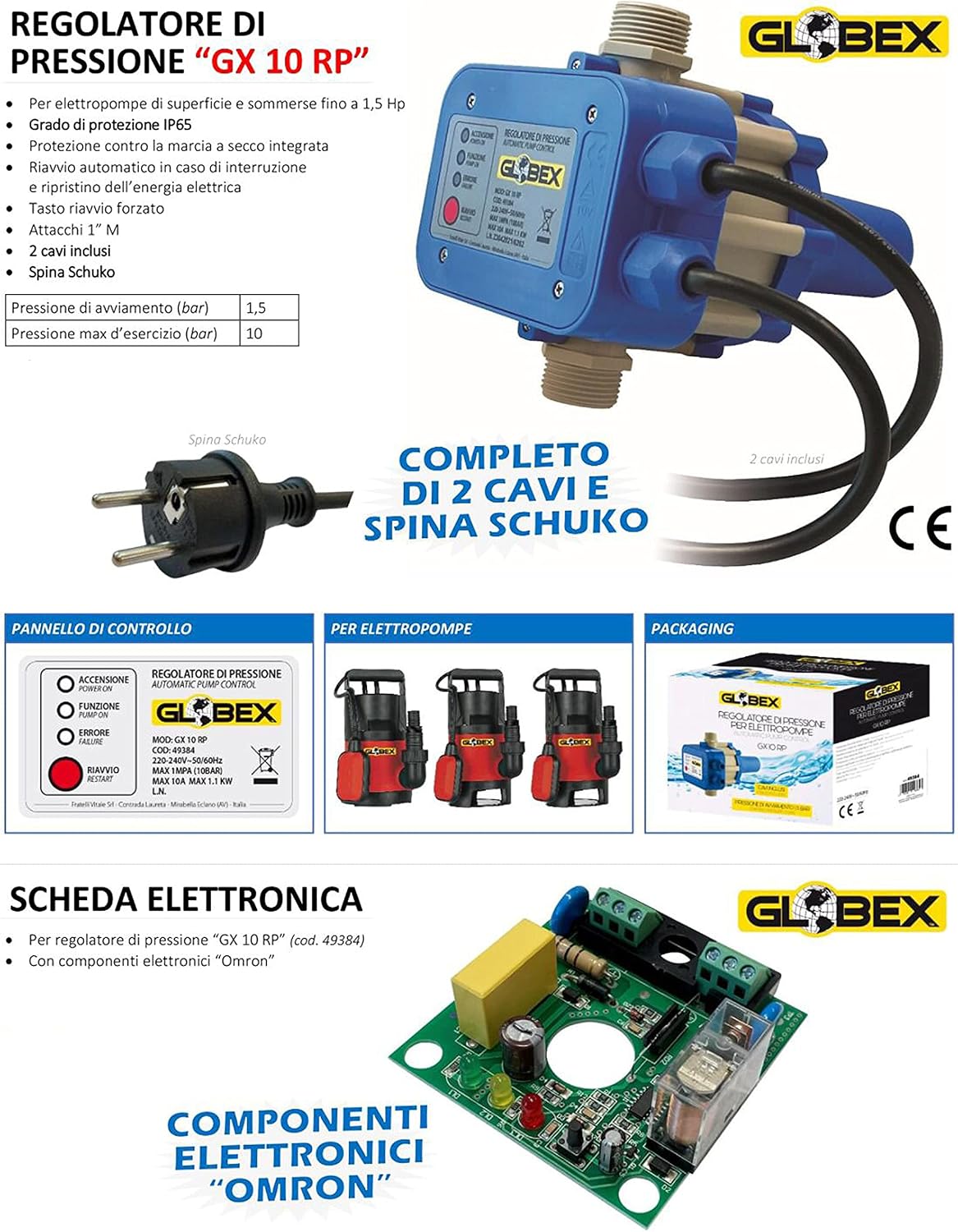 PressControl IP65: Regolatore Pressione Autoclave 1,5 Bar