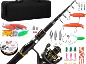 Canna spinning telescopica 1.8m - Set pesca completo Lomffy